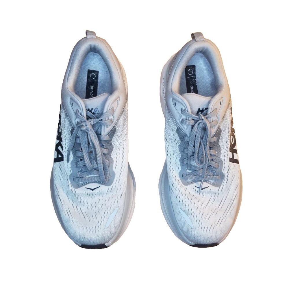 Hoka Bondi 8 Men's Size 10 Gray Sharkskin Running Shoes Sneakers 1123202SHMS